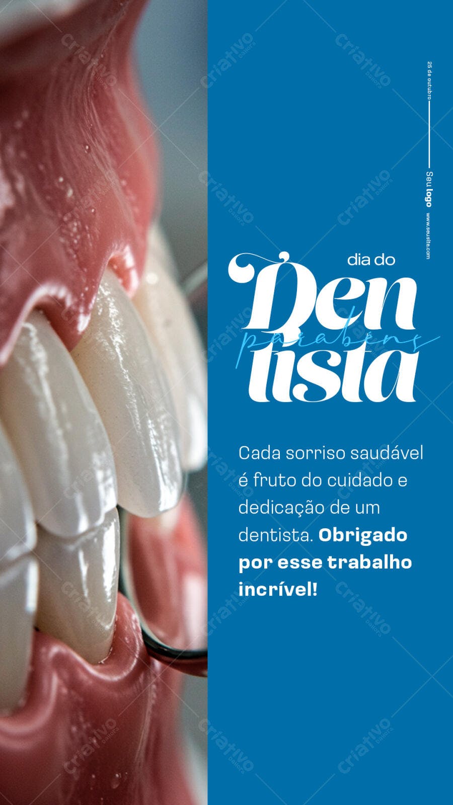 Post para o Dia do Dentista PSD Editável