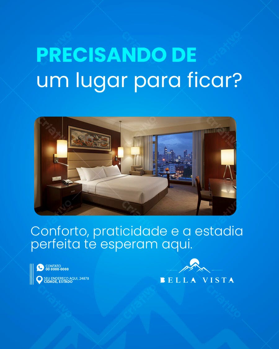 Post para Hotel PSD Editável