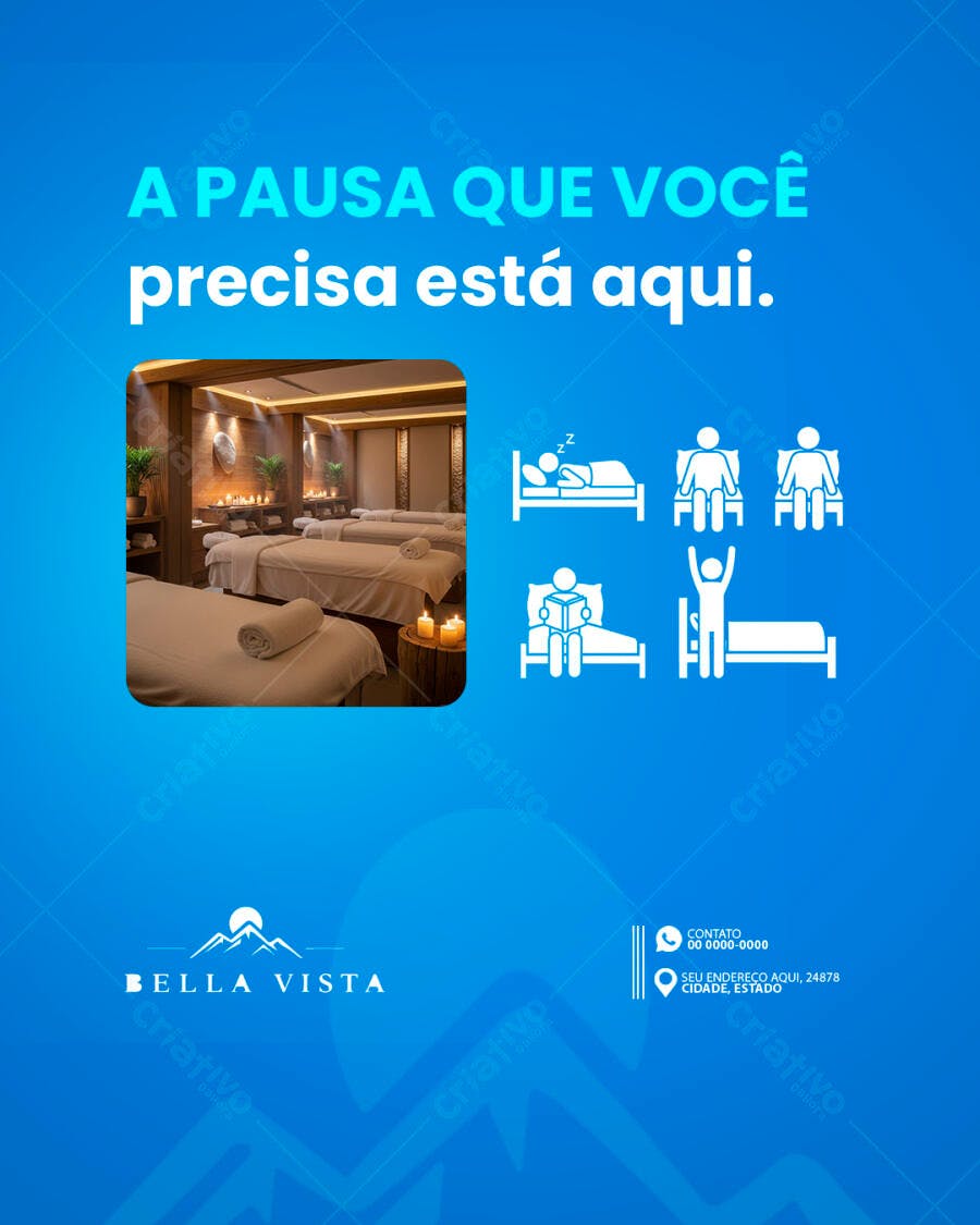 Flyer Spa Relaxante PSD Editável