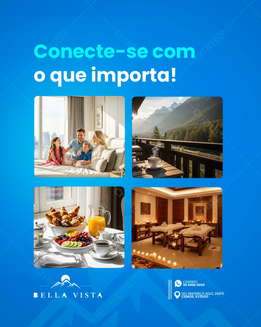 Postagem Instagram Hotel PSD Editável