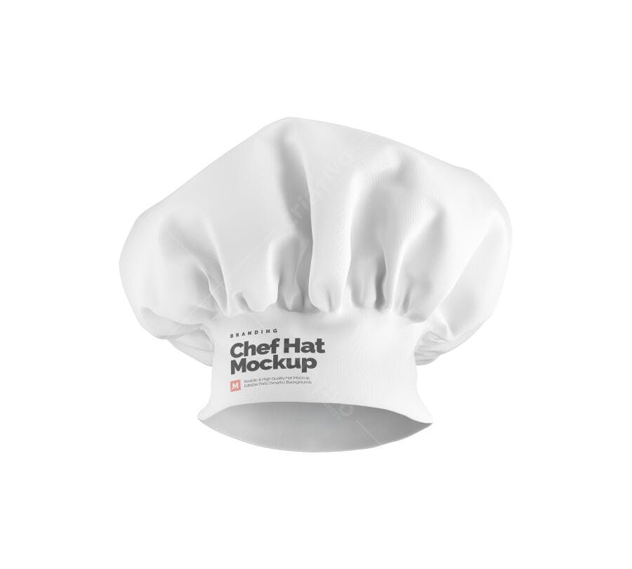 Mockup de Toca de Cozinheiro Branca Realista