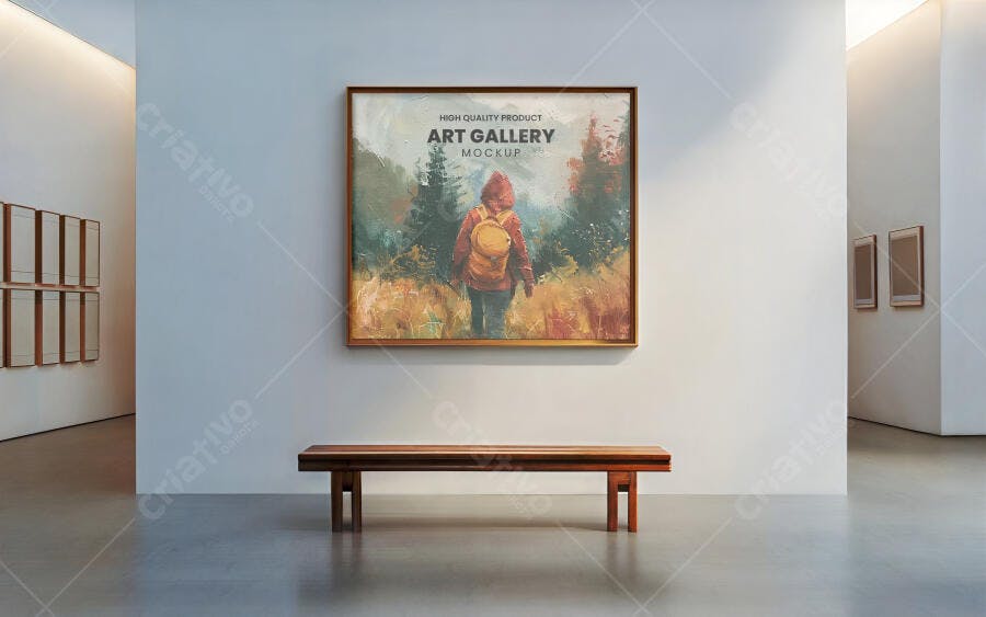 Mockup Quadro Arte Galeria: Cena Paisagística