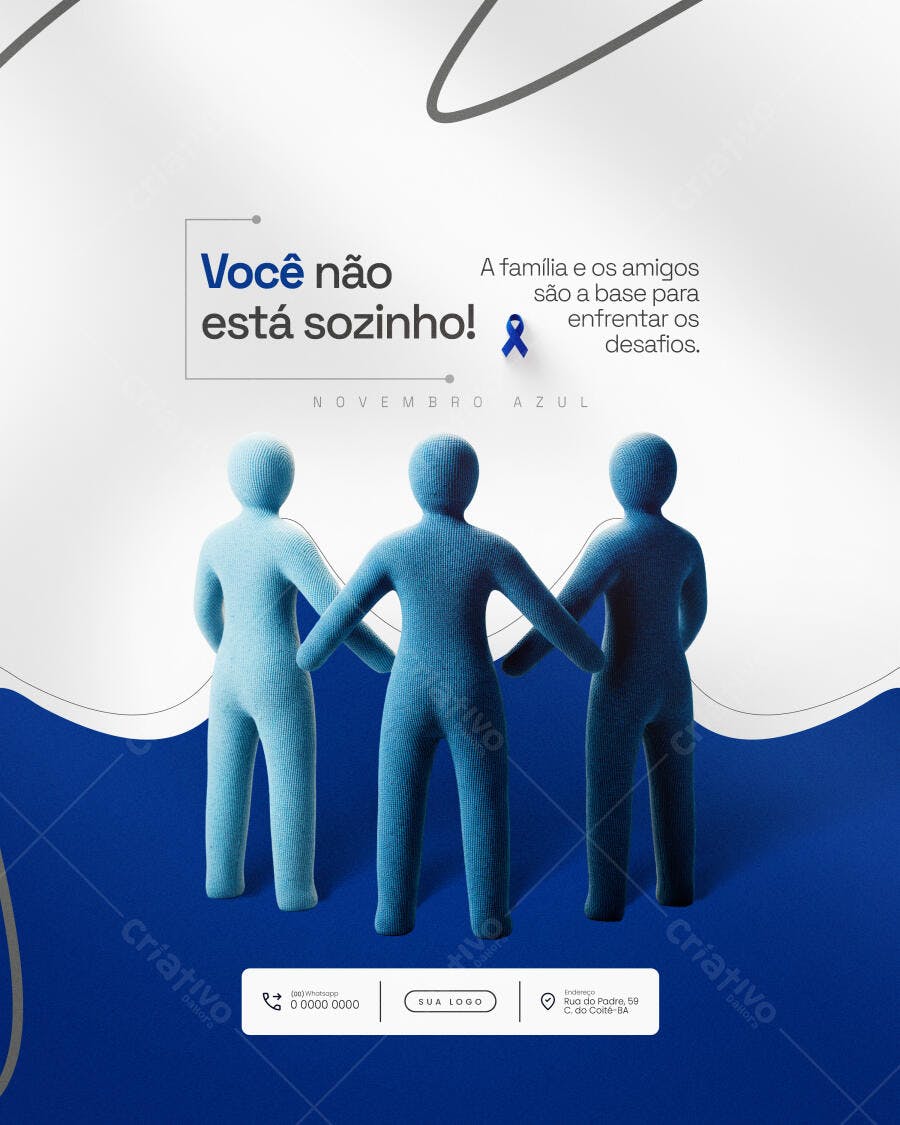Post para Novembro Azul PSD Editável