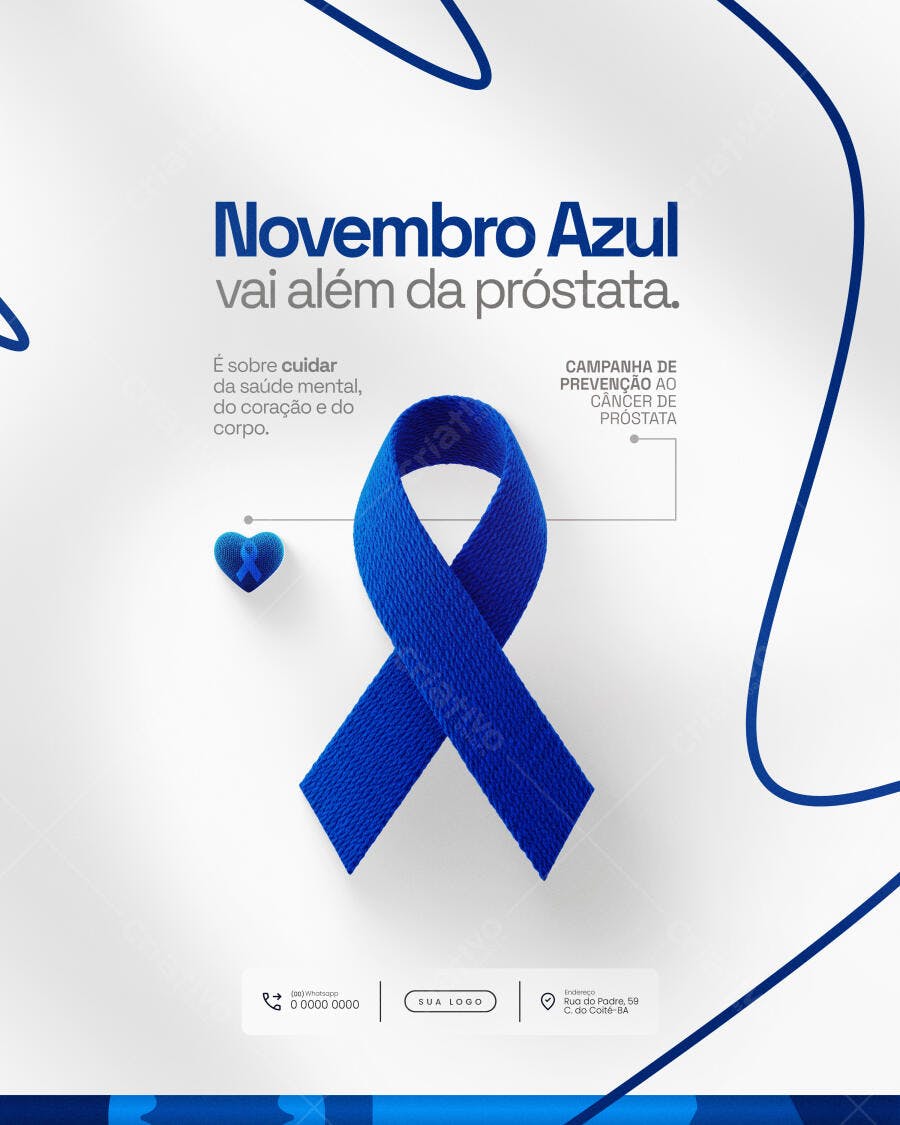 Post para Novembro Azul PSD Editável
