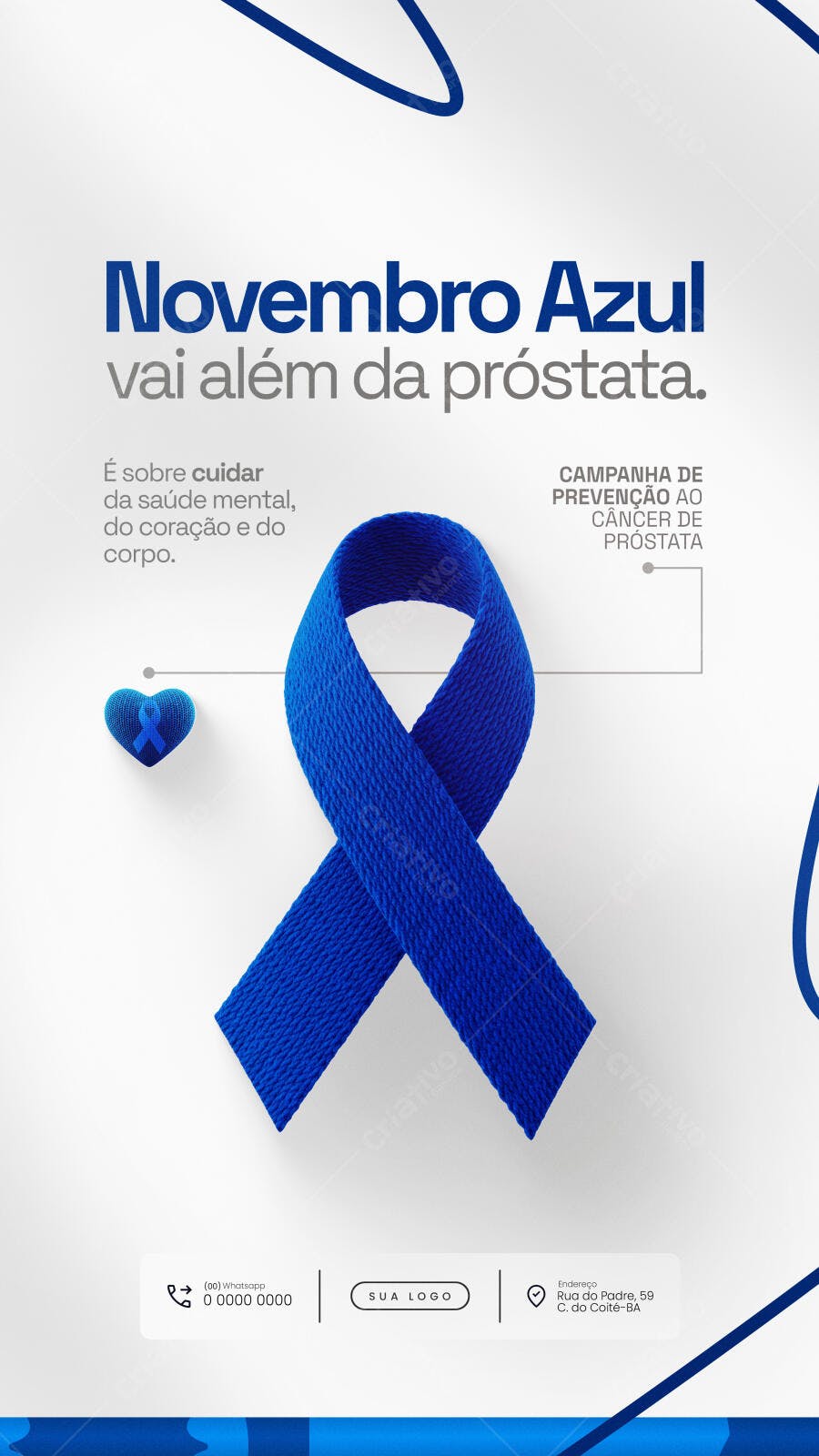 Flyer Novembro Azul PSD Editável