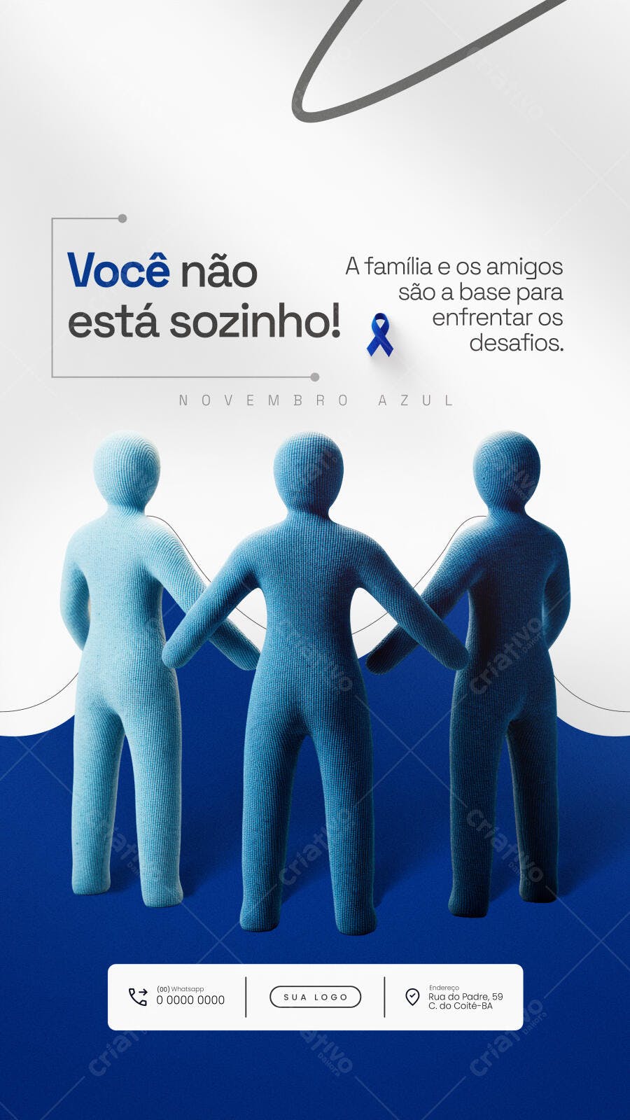 Flyer Novembro Azul PSD Editável