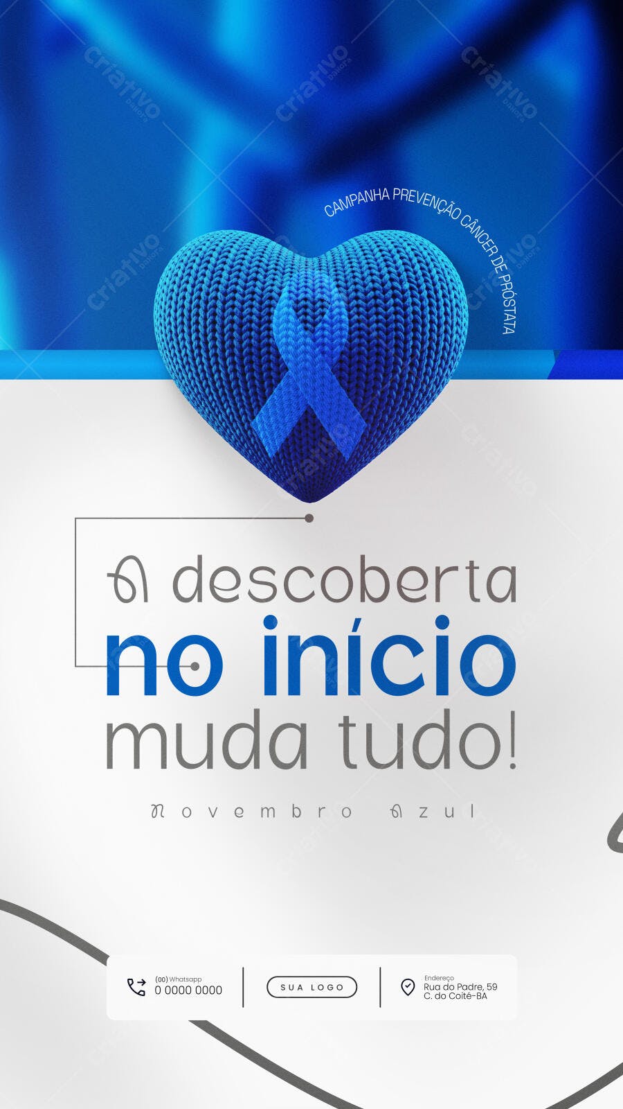 Flyer Novembro Azul PSD Editável