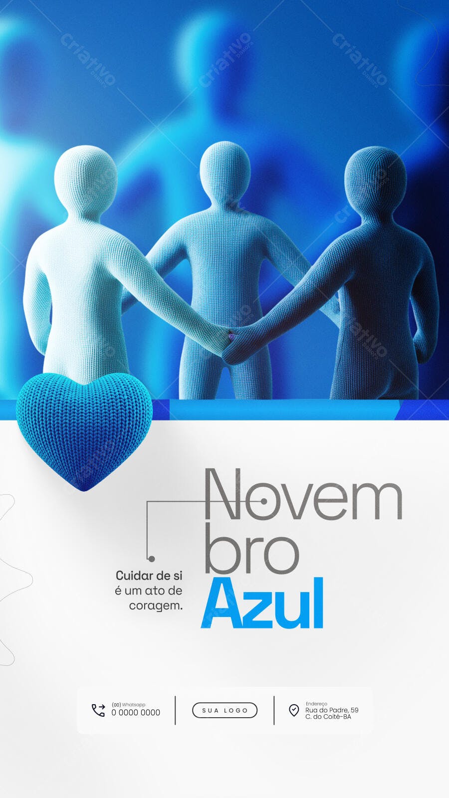 Flyer Novembro Azul PSD Editável
