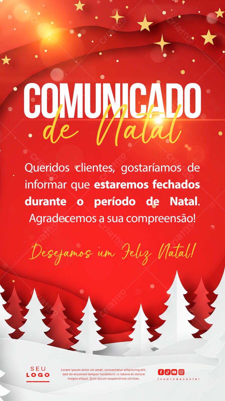 Flyer de Natal PSD Editável