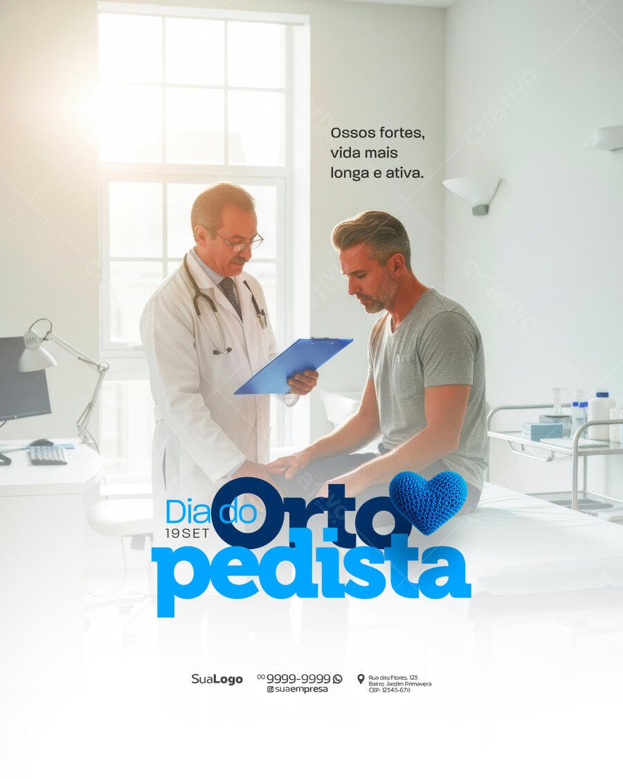 Flyer Dia do Ortopedista PSD Editável