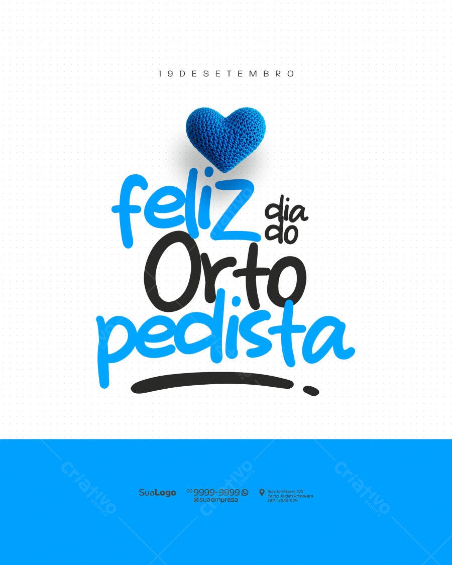 Post para Dia do Ortopetista PSD Editável