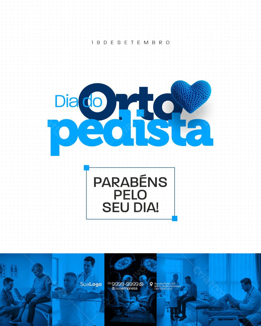 Postagem Dia do Ortopedista PSD Editável