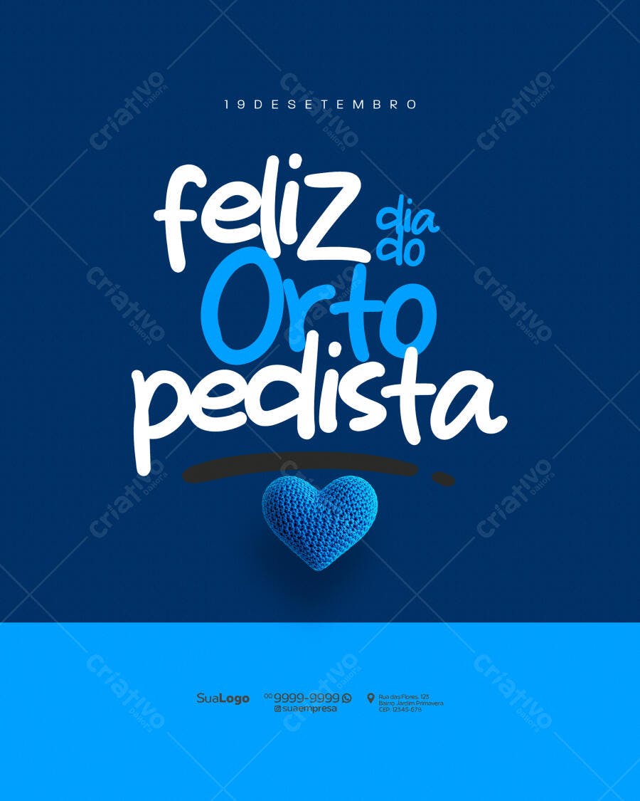 Post para o Dia do Ortopedista PSD Editável