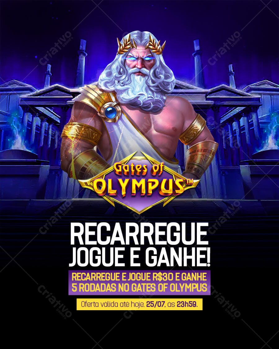 Banner Gates of Olympus PSD Editável