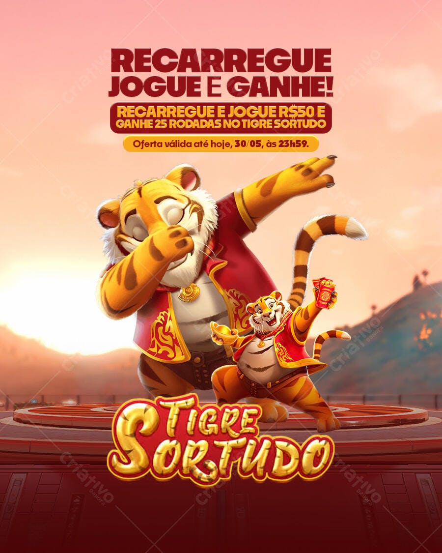 Flyer Promoção Cassino Tigres PSD Editável