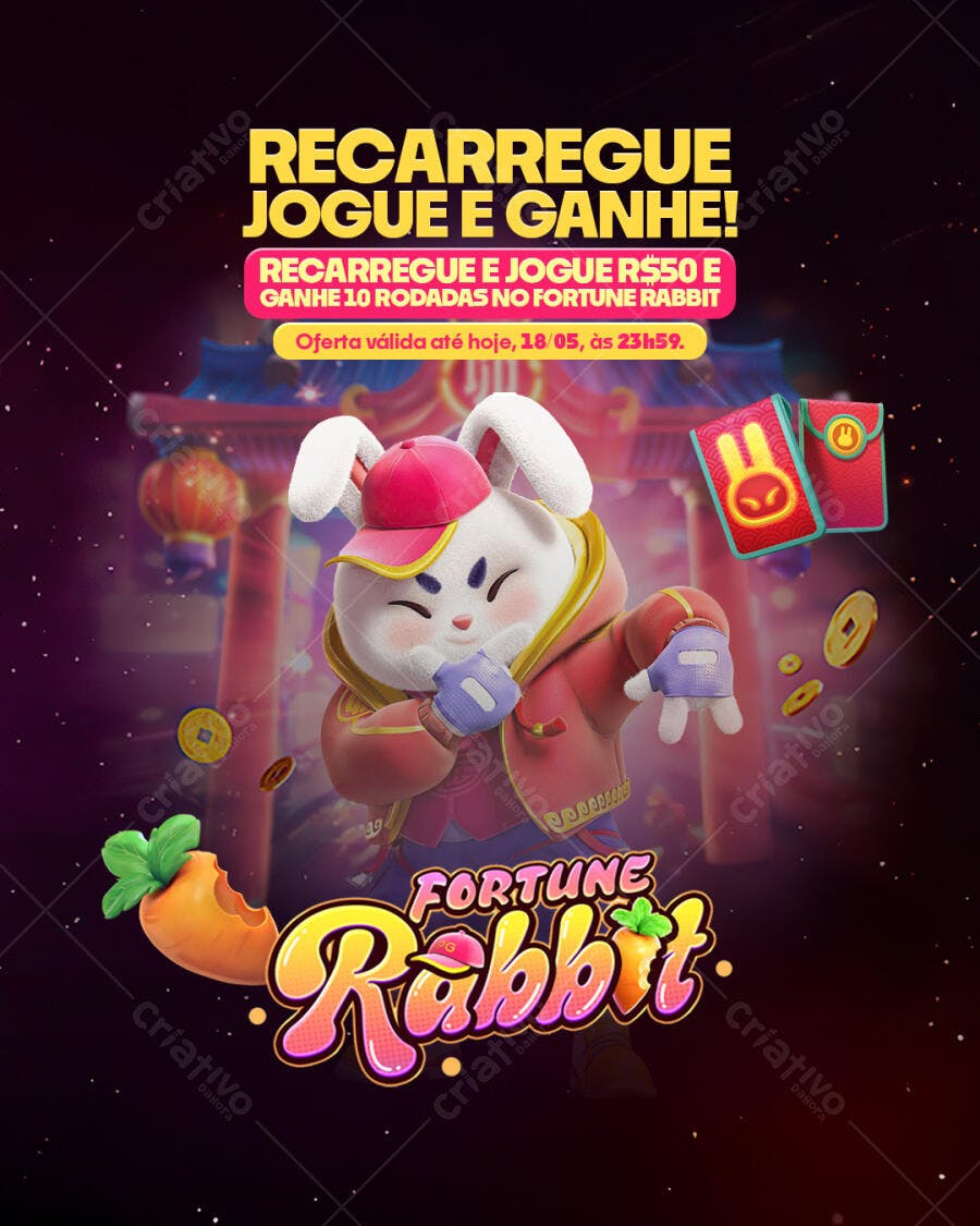 Flyer Promoção Fortune Rabbit PSD Editável