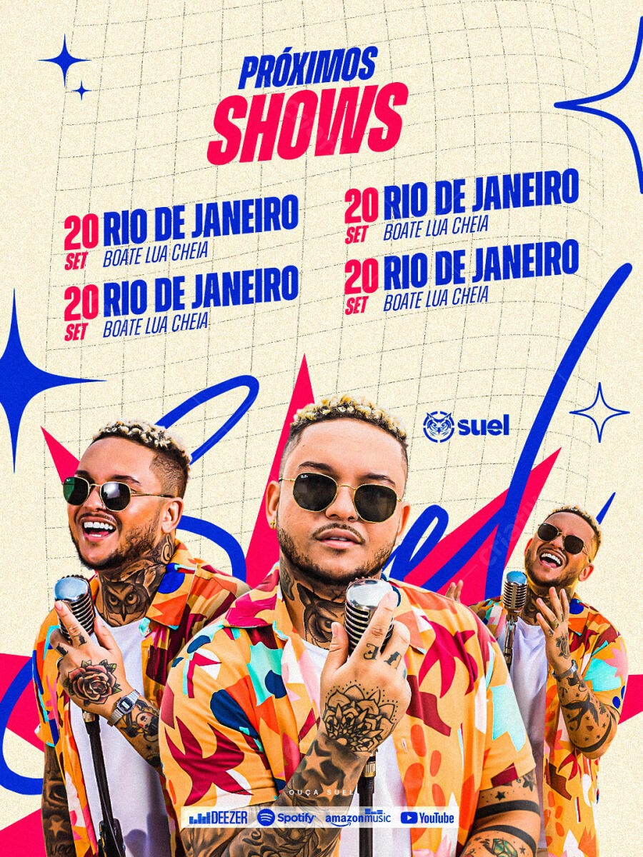 Flyer Shows do Suel Rio de Janeiro PSD Editável