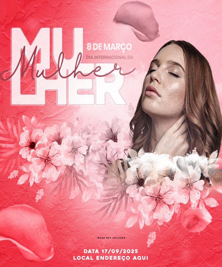 Flyer Dia Internacional da Mulher PSD Editável