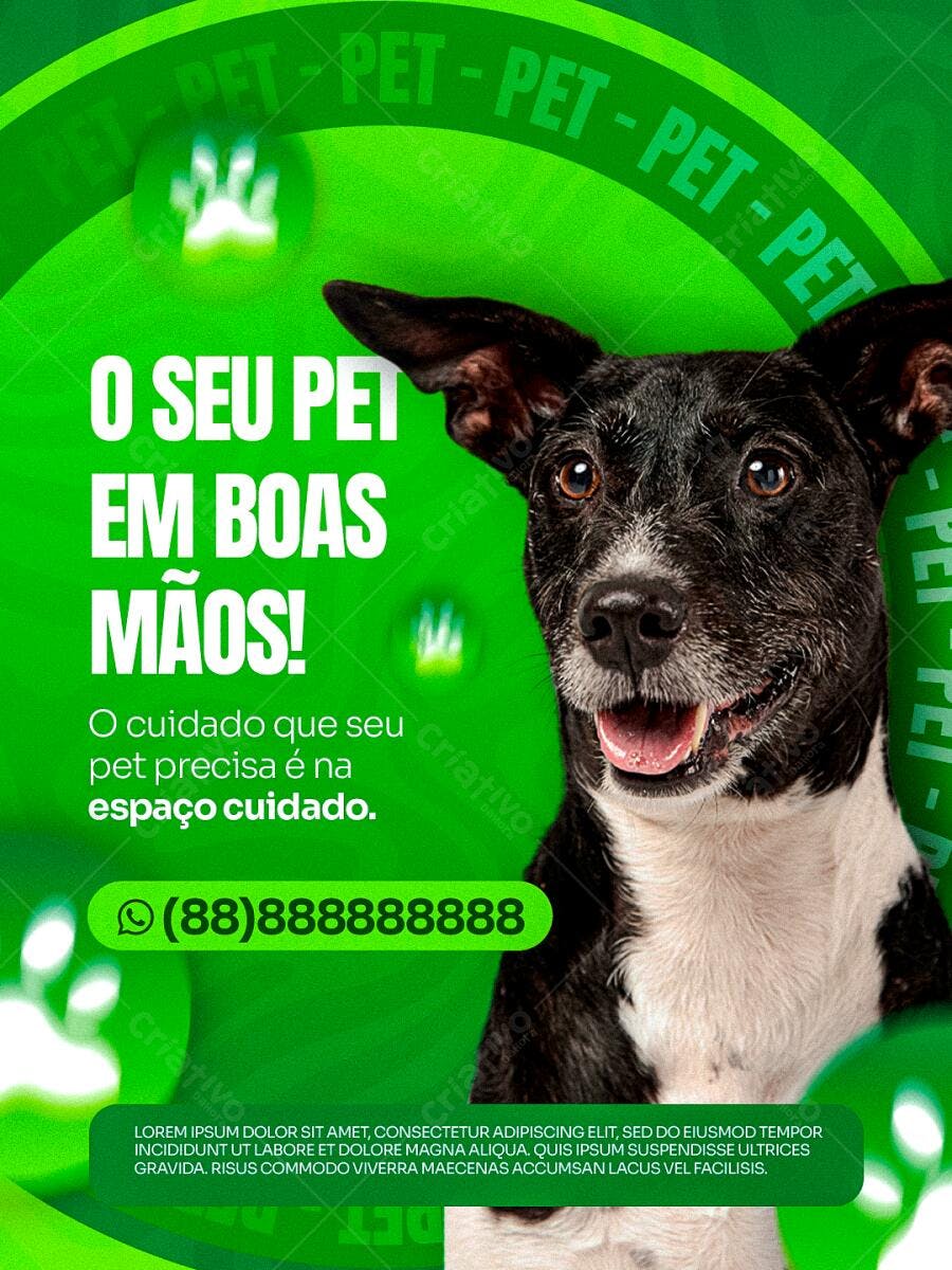 Flyer para Pet Shop PSD Editável
