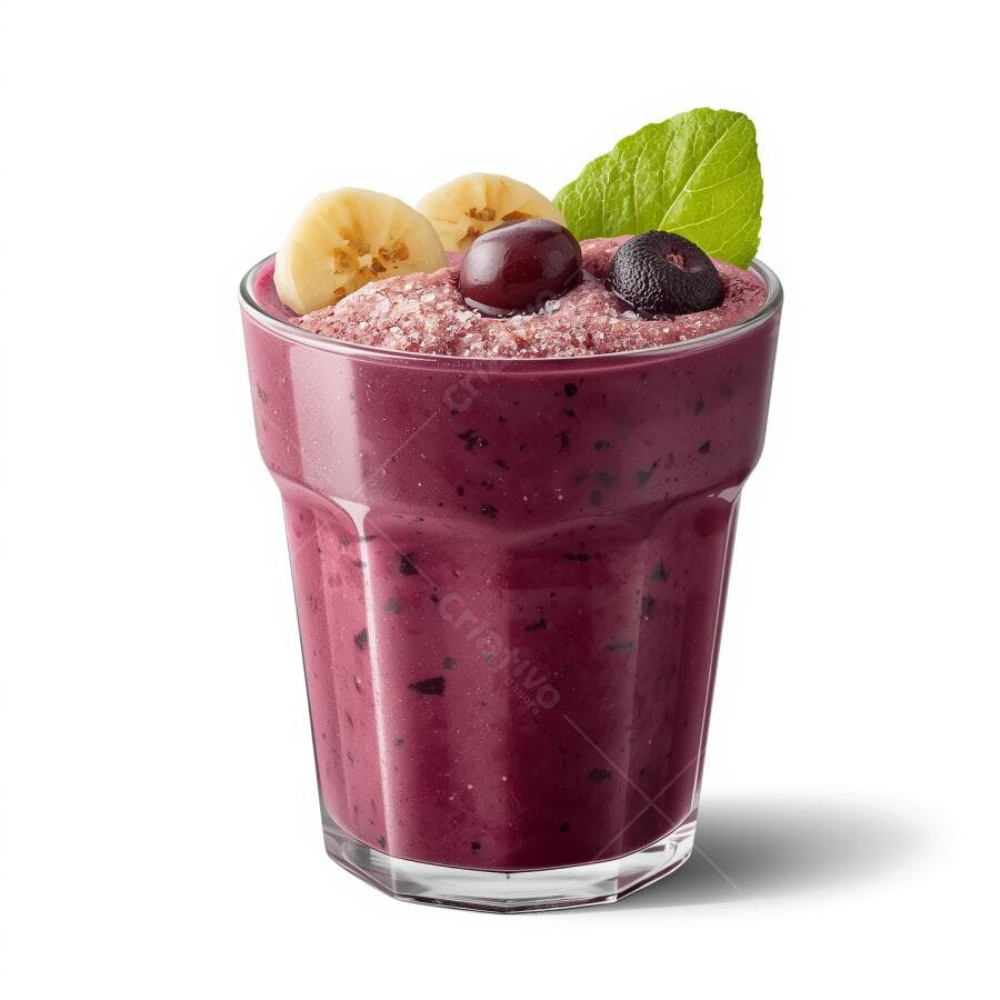 Smoothie de frutas vermelhas com banana