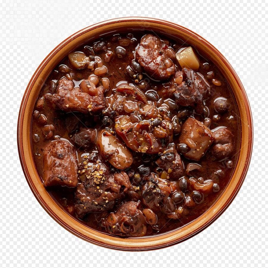 Feijoada Brasileira em Tigela de Cerâmica