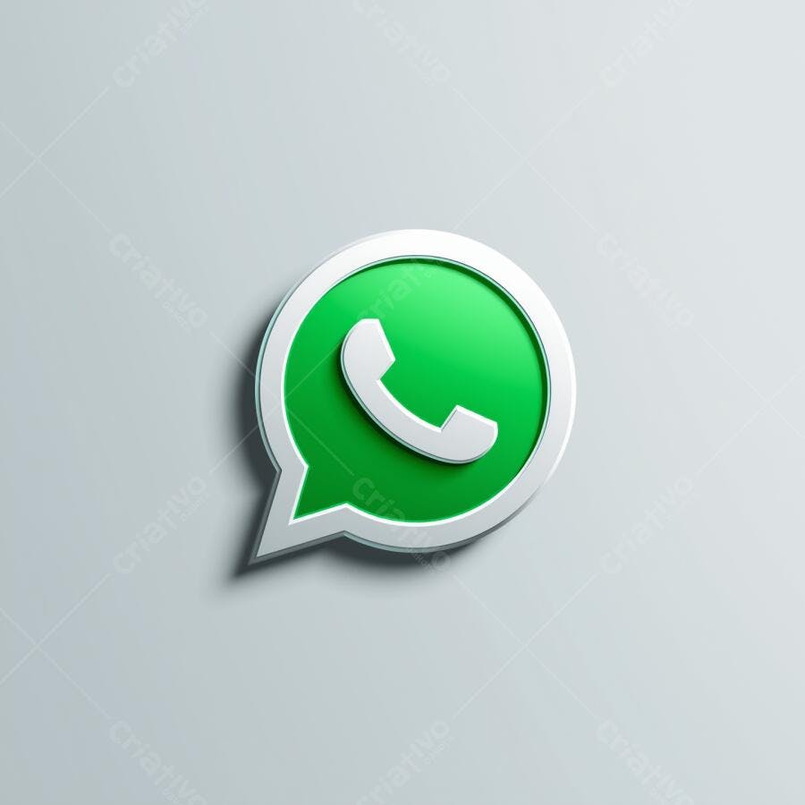 Ícone WhatsApp Verde em Balão de Conversa
