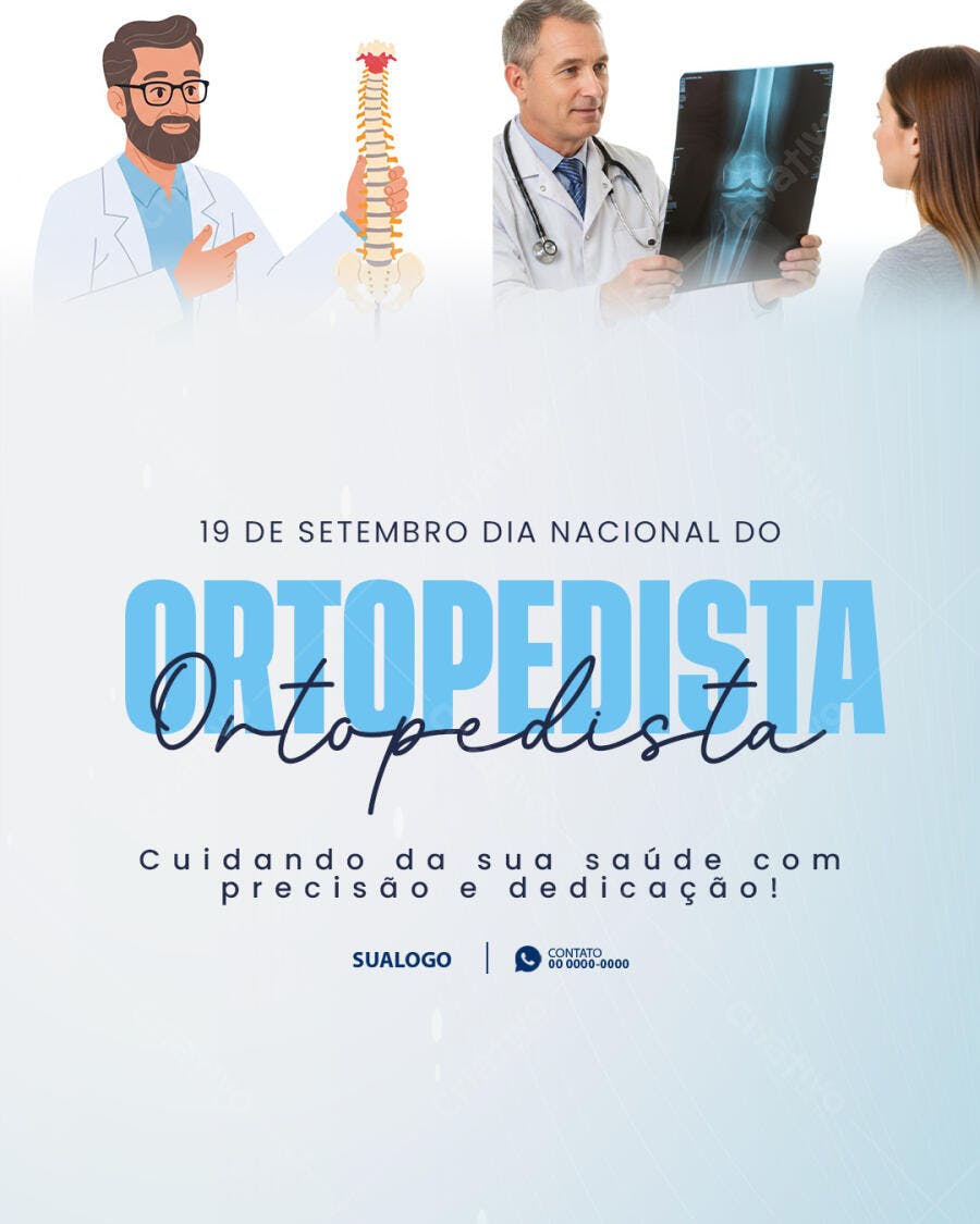 Flyer Dia Nacional do Ortopedista PSD Editável