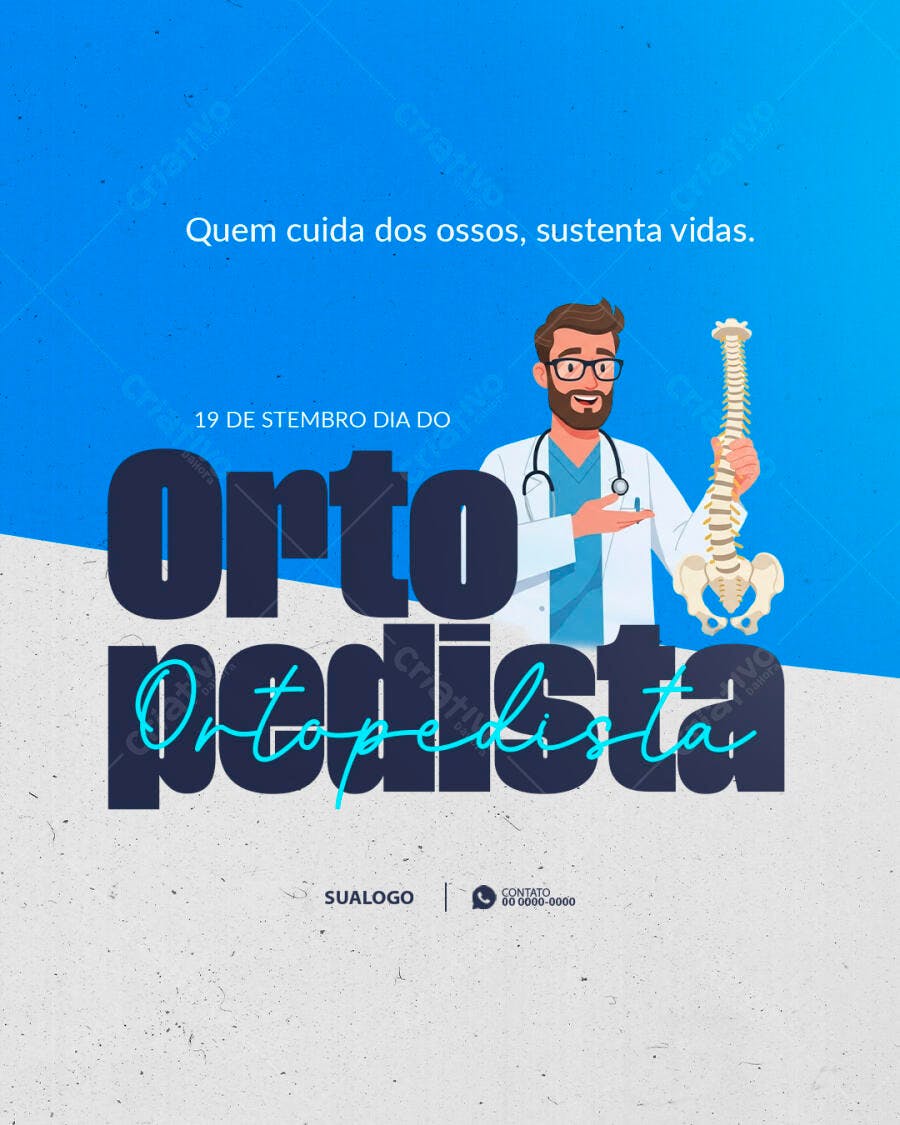 Flyer Dia do Ortopedista PSD Editável