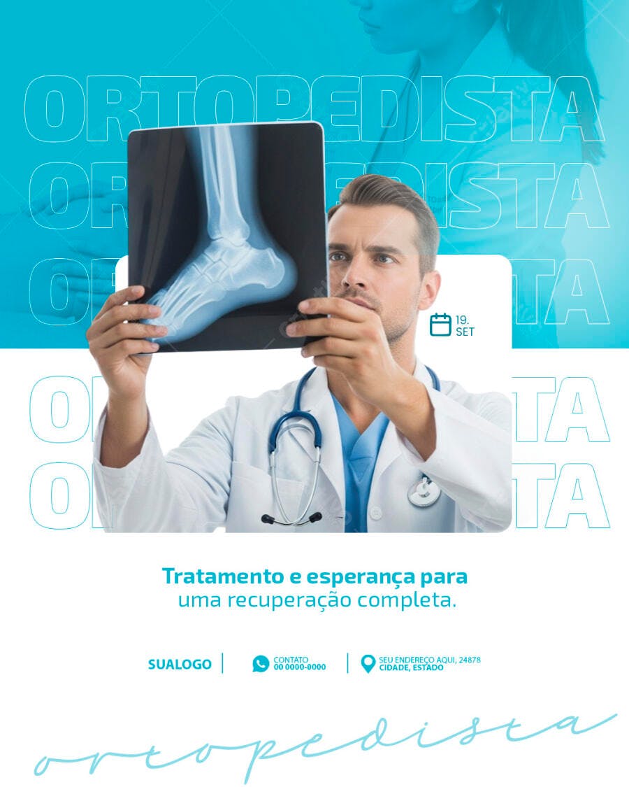 Flyer Ortopedista PSD Editável