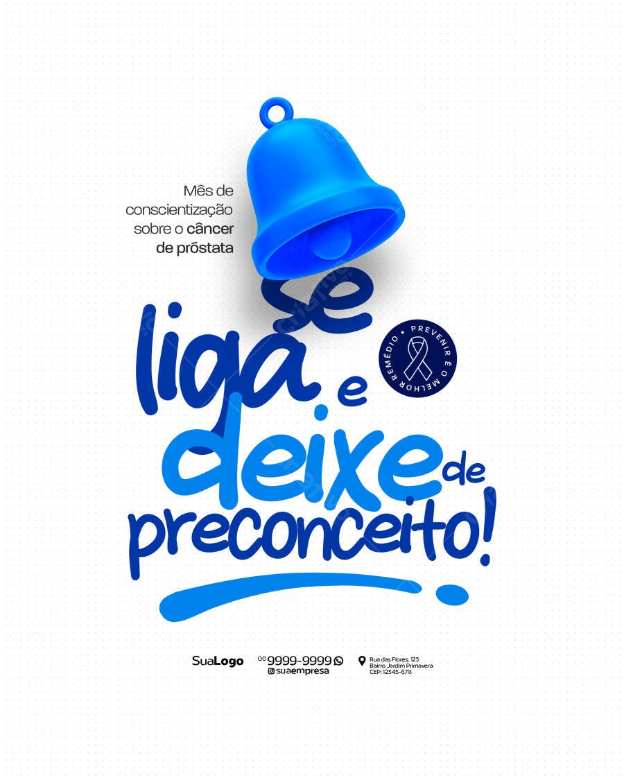Flyer Novembro Azul PSD Editável