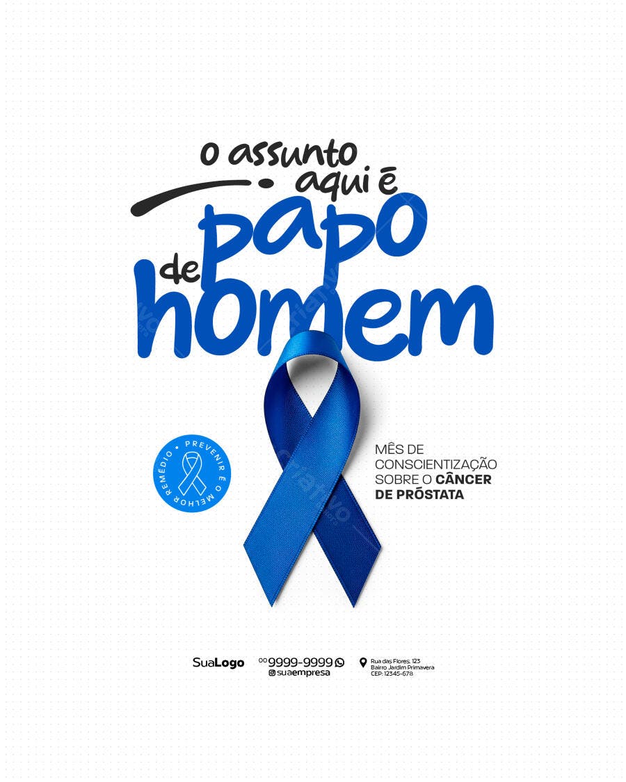 Flyer Novembro Azul PSD Editável