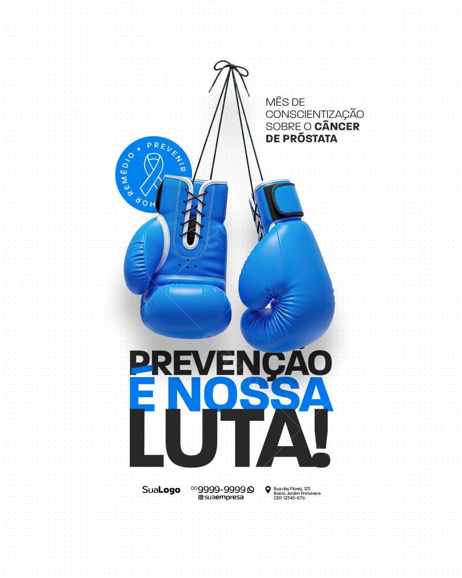 Flyer Novembro Azul PSD Editável