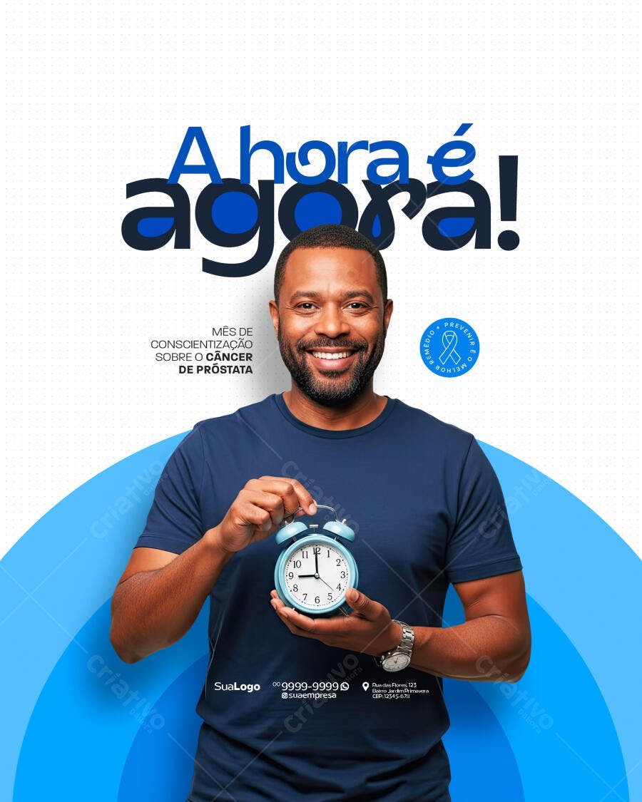 Flyer Novembro Azul PSD Editável