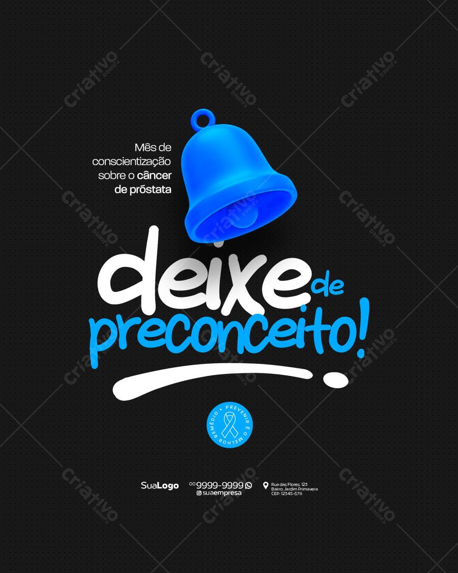 Flyer Novembro Azul PSD Editável