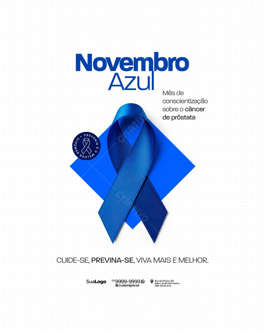 Flyer Novembro Azul PSD Editável