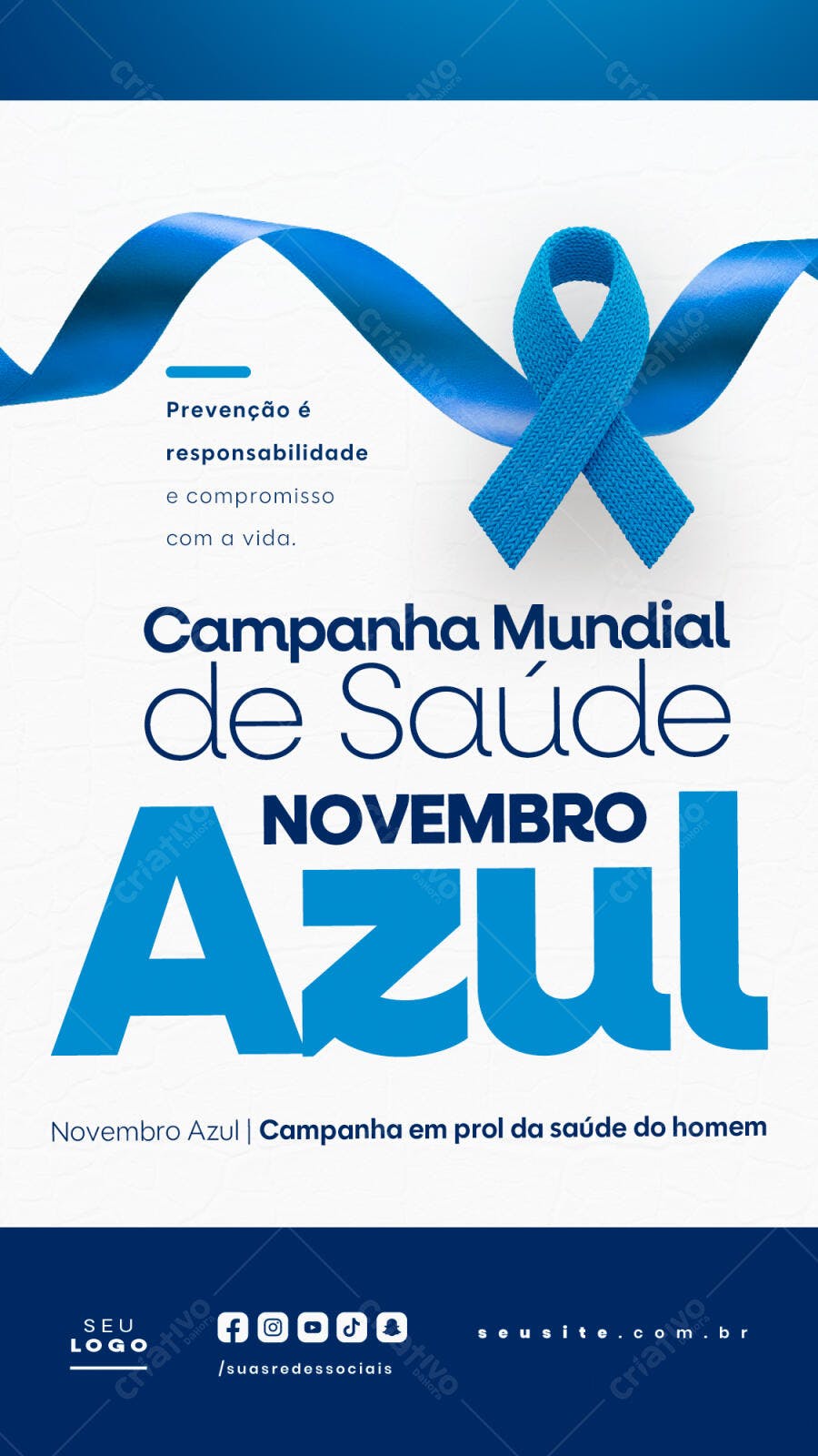 Flyer Novembro Azul PSD Editável