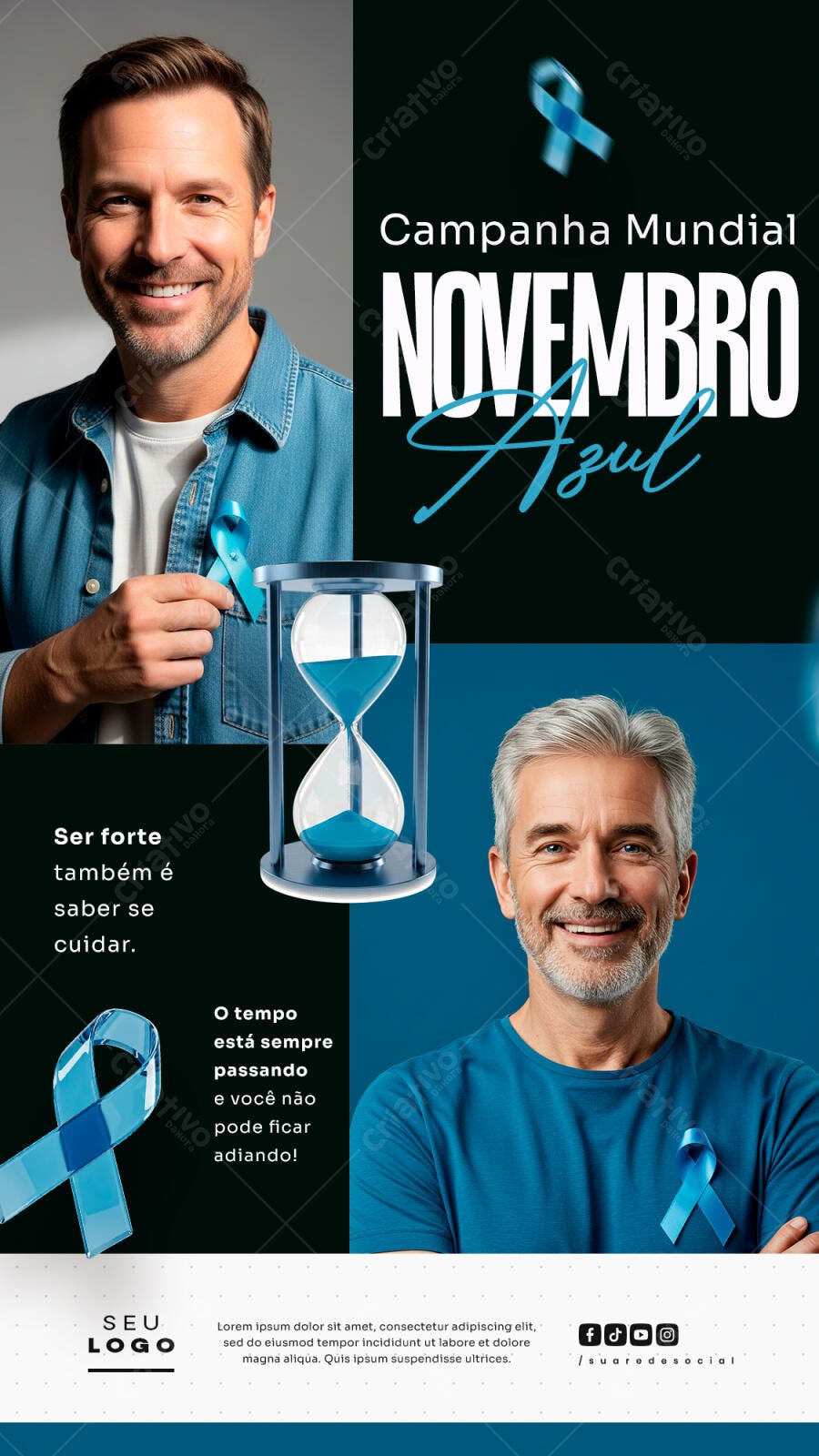Flyer Novembro Azul PSD Editável