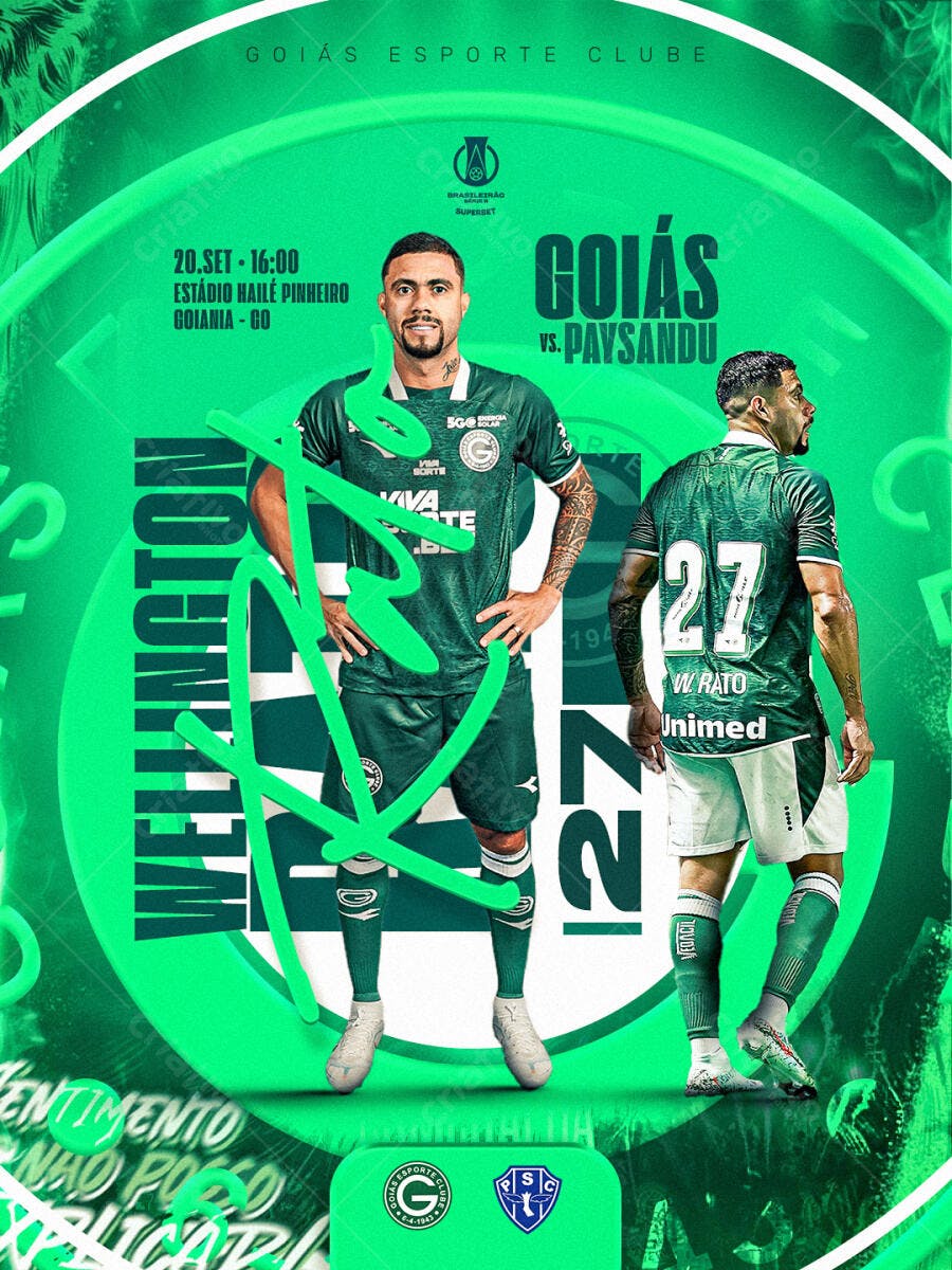 Flyer Goiás x Paysandu PSD Editável