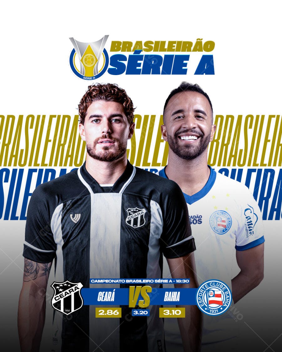 Flyer Campeonato Brasileiro Série A PSD Editável