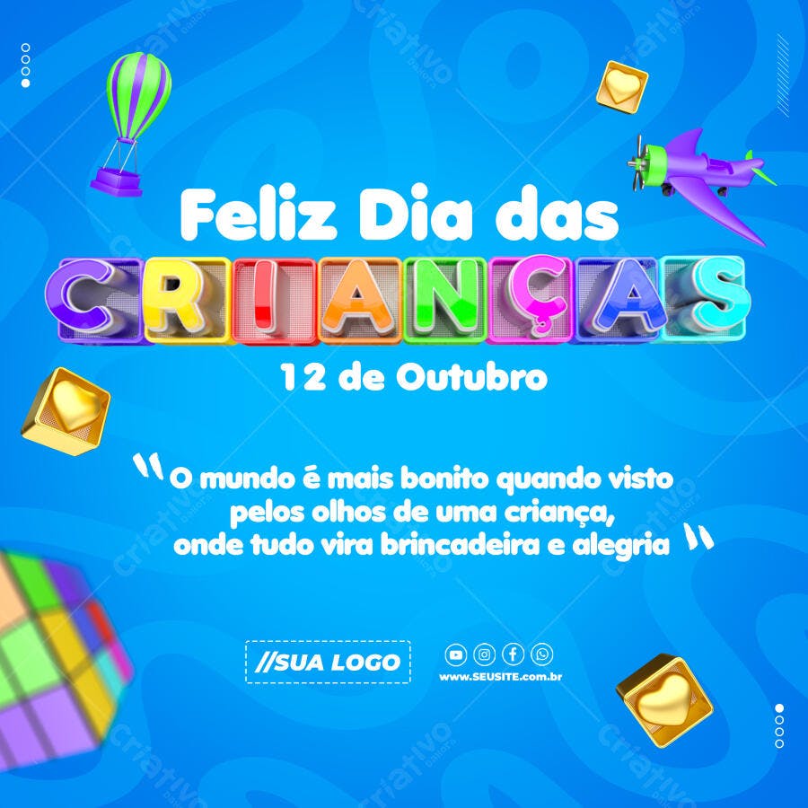 Flyer Dia das Crianças PSD Editável