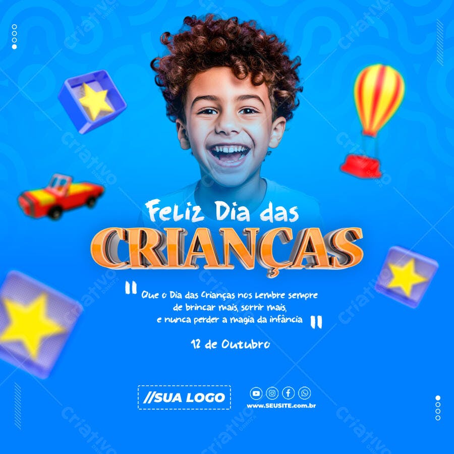 Postagem Dia das Crianças PSD Editável