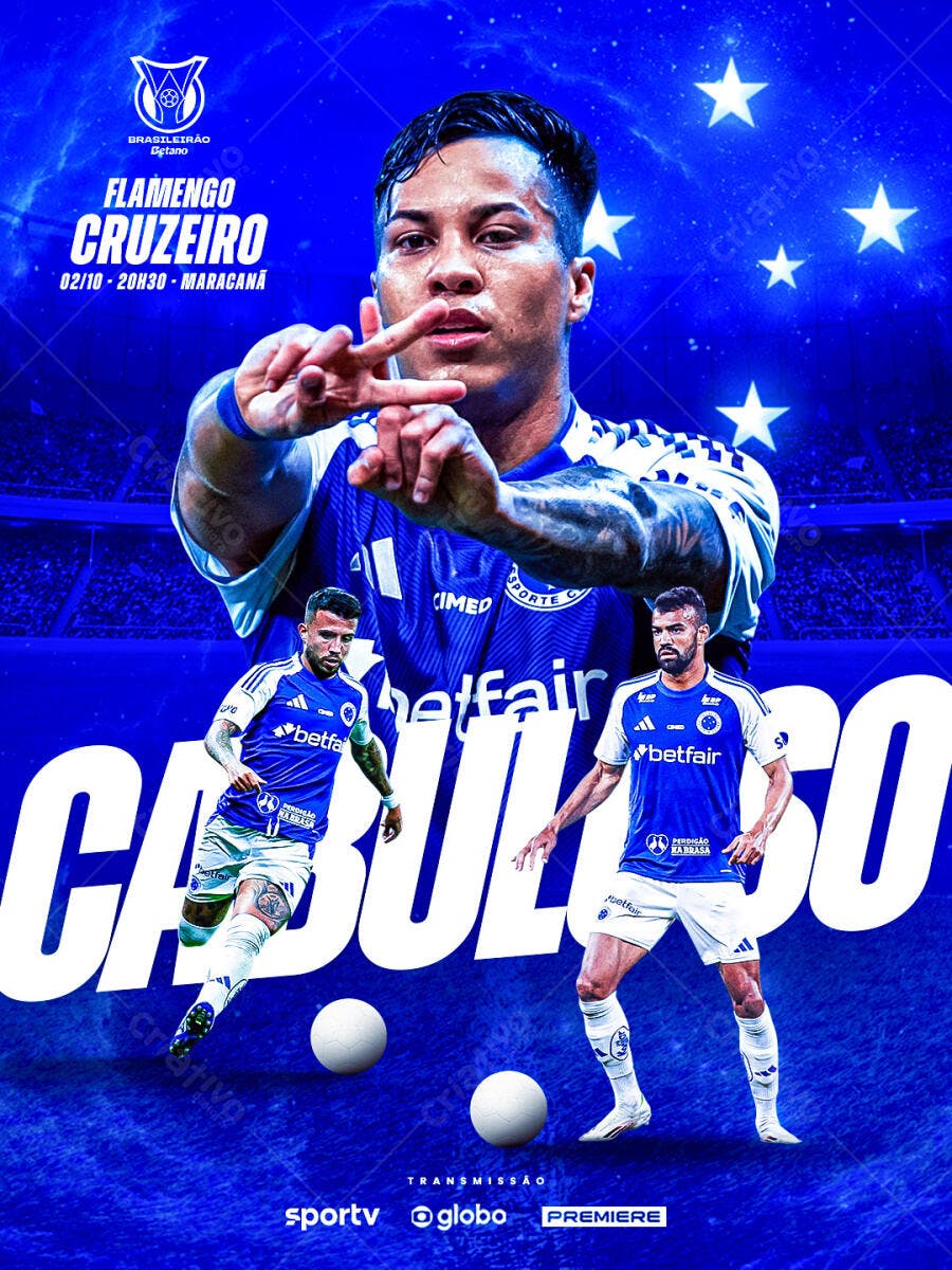 Flyer Flamengo x Cruzeiro PSD Editável