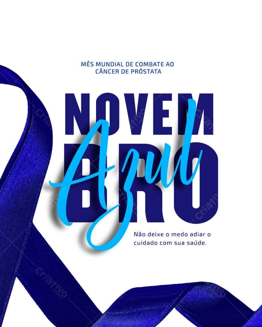 Flyer Novembro Azul PSD Editável