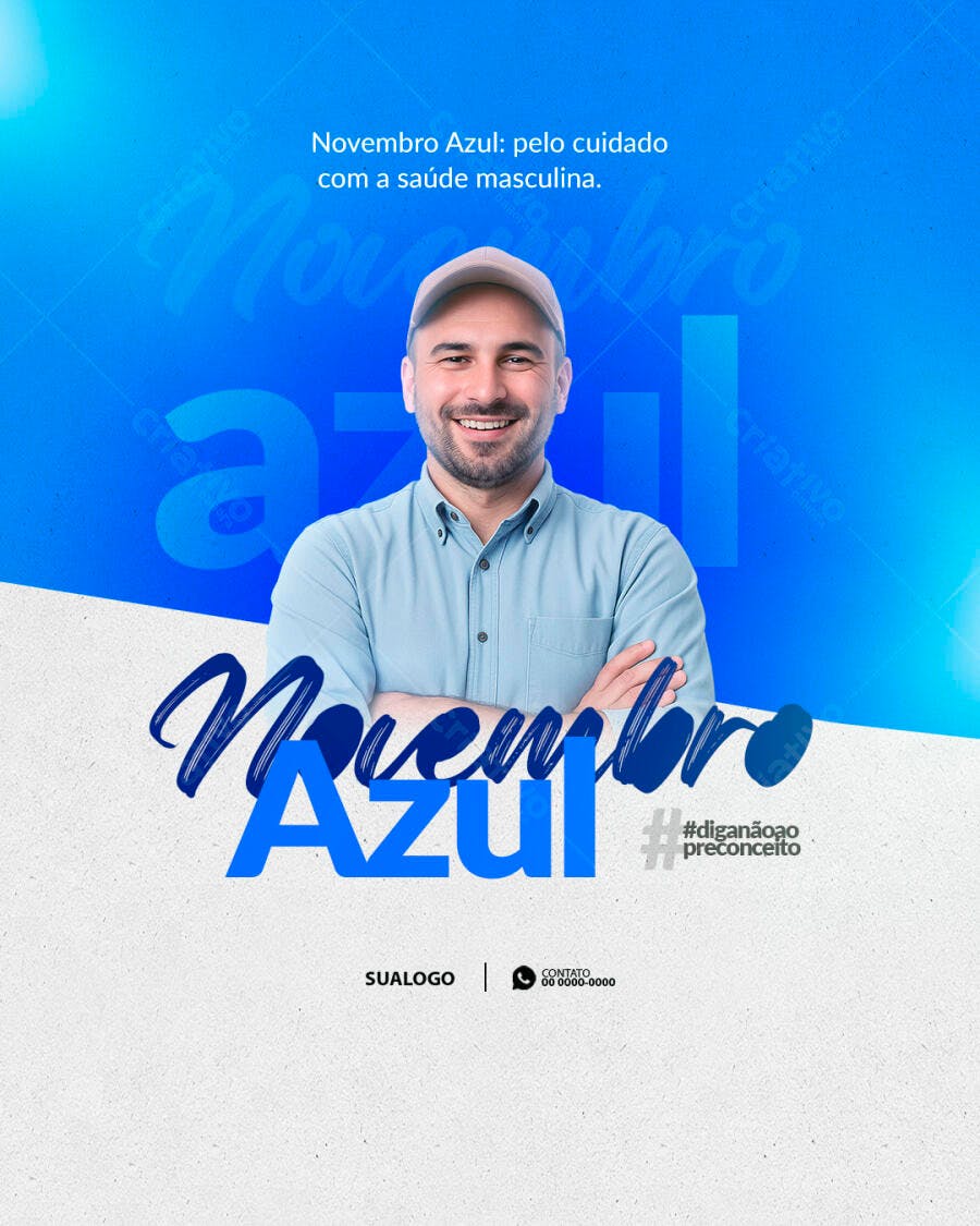Post para Novembro Azul PSD Editável