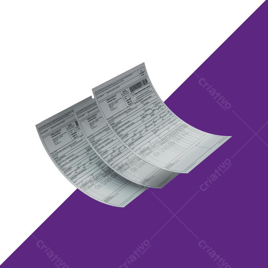 Documento DANFE para Envio de Mercadorias PSD Editável