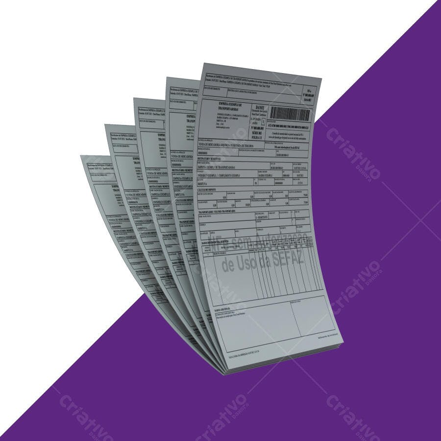 DANFE Comprovante de Uso SEFAZ para Transportadoras Psd Editável