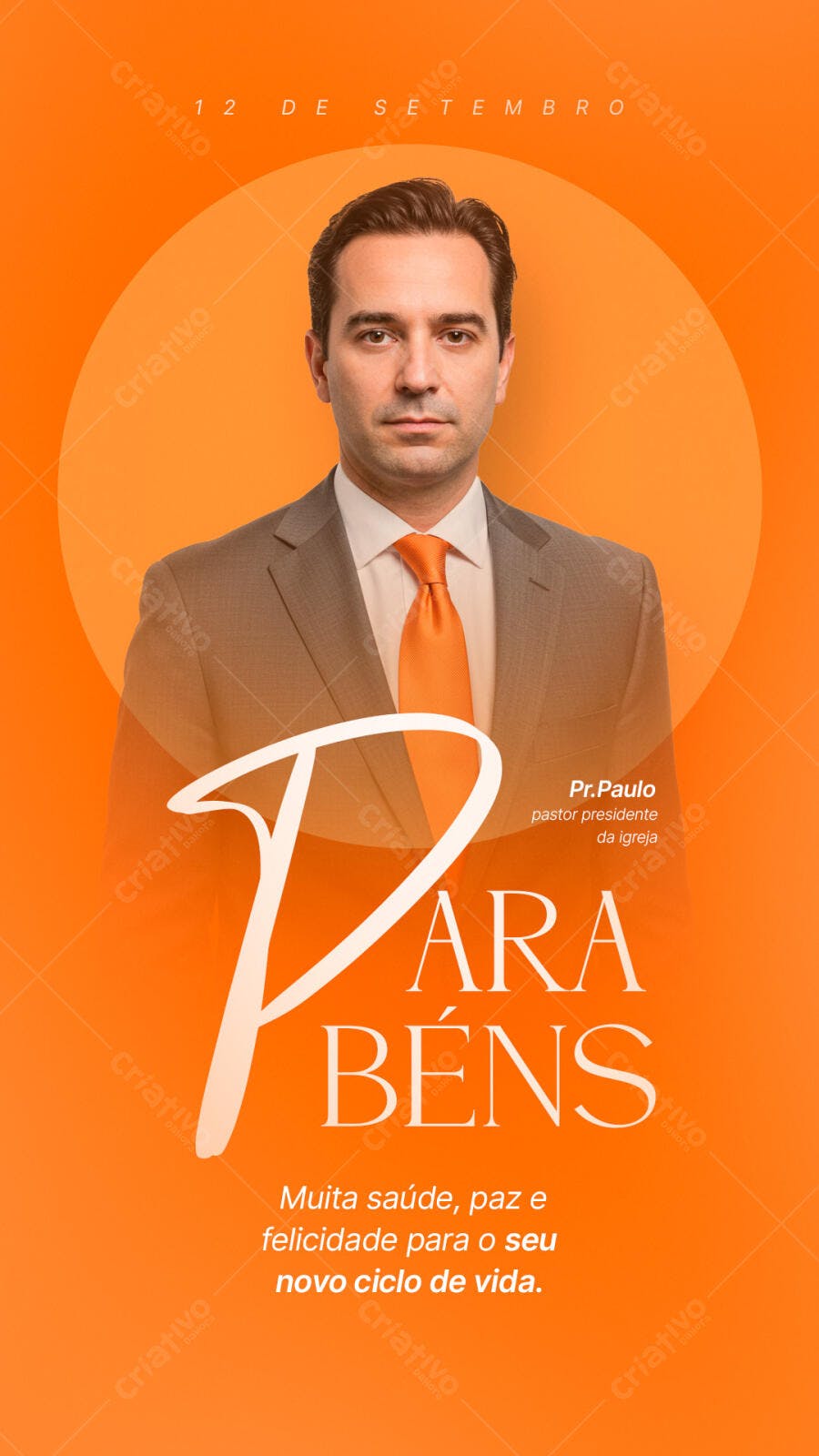 Flyer para Aniversário de Pastor PSD Editável