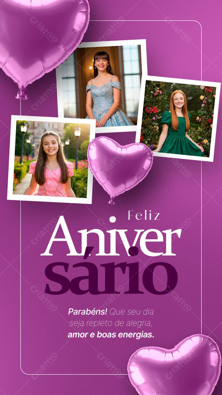 Convite de Aniversário PSD Editável