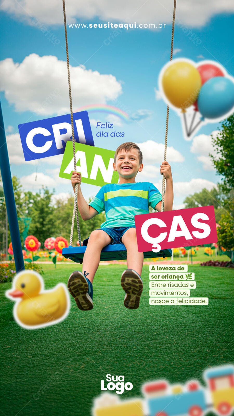 Flyer Dia das Crianças PSD Editável