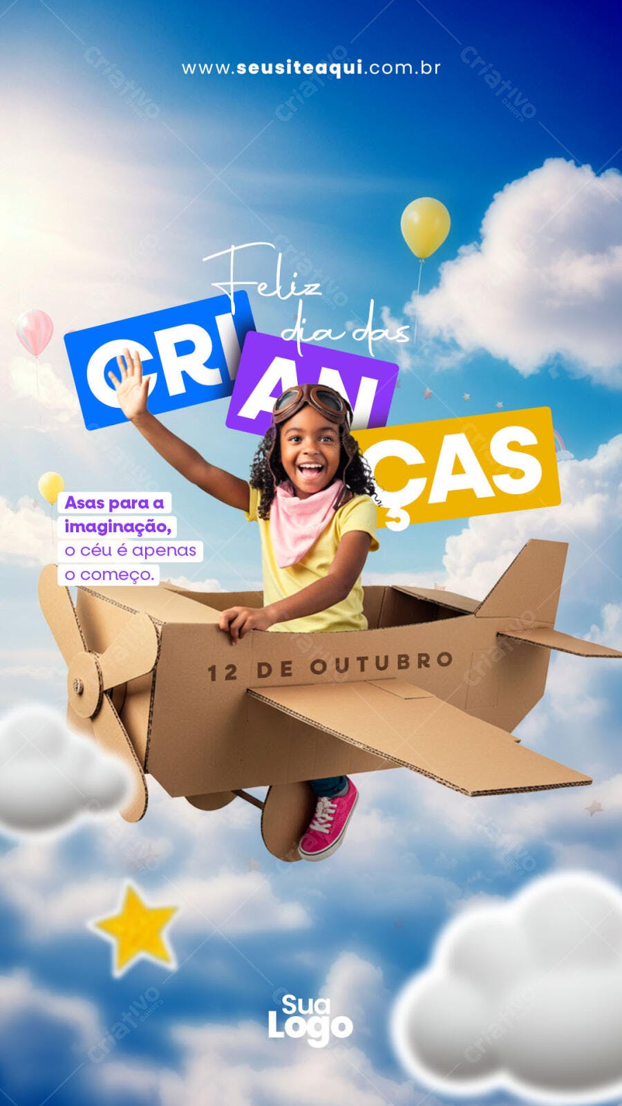 Flyer Dia das Crianças PSD Editável